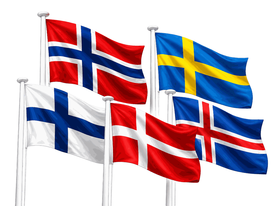 Flag fra de nordiske lande